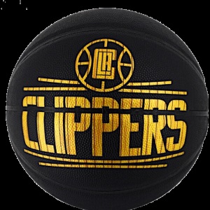 斯伯丁(SPALDING)篮球NBA队徽系列快船队徽室内外PU耐磨7号球标准篮球 76-653/黑色快船队徽