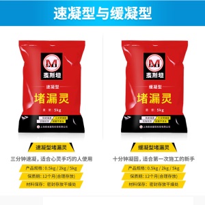 麦斯坦 堵漏王快干水泥房屋顶内外墙裂缝卫生间防水补漏材料堵漏灵防水涂料堵漏剂漏水胶