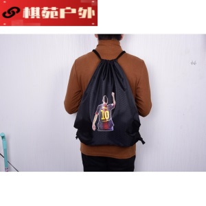 篮球袋子 便携式 抽绳袋双肩包足球学生培训尼龙游泳背包篮球袋球袋束口袋MSY 大胡子(材质：蜜蜂阁)