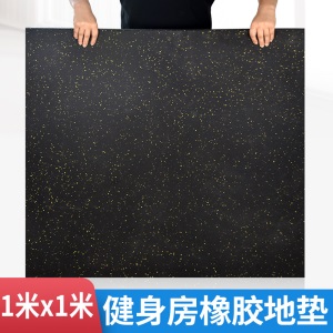健身房地垫减震垫子隔音橡胶地垫室内家用加厚缓冲地胶垫环保运动地板拼装地垫防滑垫哑铃杠铃垫力量区减震垫