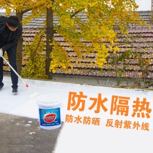 坚能 屋顶防水补漏材料外墙防水涂料房顶楼顶聚氨酯防水胶室外楼房屋面沥青隔热涂料