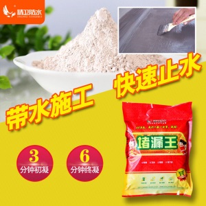精卫 防水堵漏王涂料 快干水泥堵漏灵 卫生间材料堵漏宝 屋顶裂缝隙 水不漏 速凝型胶泥