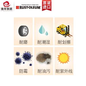 RUST-OLEUM美国原装进口半透明室内外混凝土着色剂 水泥染色剂 水泥地坪漆 1加仑