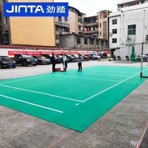 劲踏（JINTA）羽毛球场地胶垫 室内运动地胶气排球场地垫室外pvc运动地胶防滑塑胶地板 普及型