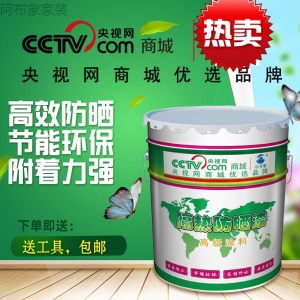 阿布象 楼顶隔热漆防水隔热涂料房屋顶楼面金属沥青铁皮水泥防晒油漆材料 5公斤水泥屋面