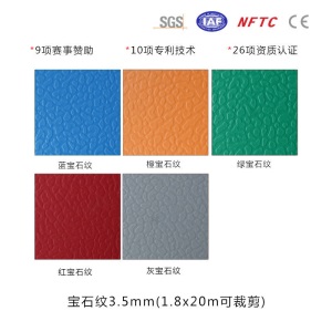 乒乓球羽毛球场地胶垫pvc运动地板舞蹈室健身房篮球场网球场地胶