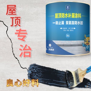 青龙房顶屋顶补漏材料漏水简单施工轻松防水平房楼顶裂缝王楼面聚氨酯油性涂料堵漏灵水泥胶防水胶防水漆