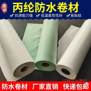 丙纶布防水材料卷材屋面楼顶补漏材料地下室卫生间地面防水布防潮 S 国标300克一米价格5米起拍胶粉