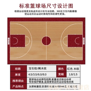 乒乓球羽毛球场地胶垫pvc运动地板舞蹈室健身房篮球场网