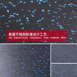 杰森 运动地垫隔音地胶 健身房器材橡胶地垫 室内缓冲地板减震垫 环保加厚 50X50X2.5cm(新上线味道更小)
