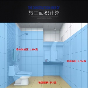 维修大师 JS聚合物水泥基防水涂料屋顶防水材料卫生间屋顶外墙阳台水池防水材料胶 【灰色】10斤