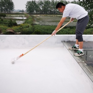 沃特浦防水涂料屋顶防水补漏材料房顶裂缝防水胶沥青补漏王平房聚氨酯房屋楼顶防漏水堵漏胶 【仅售500桶】黑色4斤