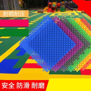 篮球场地垫 篮球场塑胶地垫幼儿园地板面室外户外防滑运动悬浮式拼装阳台防水XLT 金色