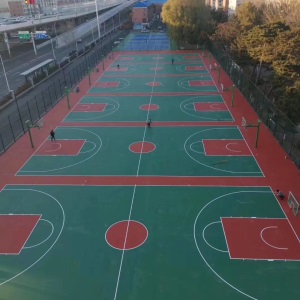 新国标环保硅PU材料 硅PU球场施工 篮球场网球场羽毛球场运动材料