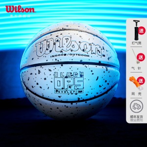 wilson威尔胜篮球7号pu彩虹球室内室外炫彩发光比赛用球