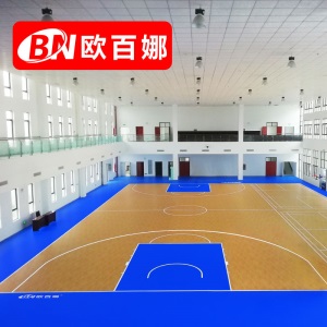 欧百娜羽毛球地胶室内pvc塑胶运动地板乒乓球场地胶垫篮球场地板