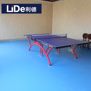 lide利德室内乒乓球地胶专用PVC运动地板弹性地板羽毛球场地胶塑胶地板篮球场地胶垫气排球场馆地胶