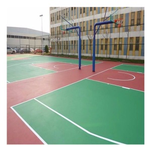 厂家中小学运动环保硅pu篮球场 操场塑胶硅PU球场施工 硅pu地面