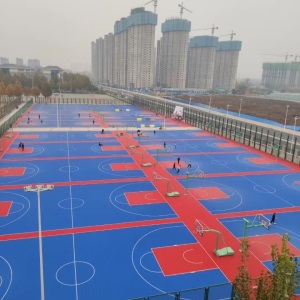 塑胶篮球场篮球场施工篮球场地胶硅PU篮球场篮球场地坪漆篮球场