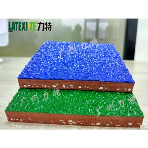 全塑型自结纹，塑胶跑道材料 运动跑道施工 塑胶跑道胶水批发