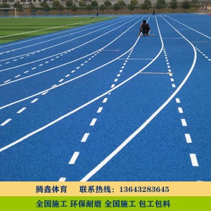 塑胶跑道 田径场地学校操场体育馆透气混合橡胶跑道 国标跑道施工