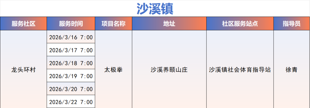 活力社区，体育相伴 | 社区体育服务清单（第四十一期）上新(图18)